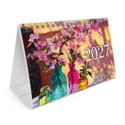 Календарь-домик настольный на гребне, 2027 г., BRAUBERG, 160х110 мм, 6 листов, «Живопись», 118452