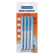 Набор капиллярных ручек Centropen «Document 2631» черные, 4шт., 0,1/0,3/0,5/0,7мм, европодвес