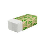 Полотенца бумажные 200 шт., FOCUS (Система H3) Eco, 1 слой, белые, КОМПЛЕКТ 15 пачек, 23х20,5 см, V-сложение, 5083743