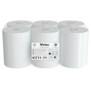 Полотенца бумажные рулонные 150 м, VEIRO Professional (H1) COMFORT, 1-слойные, КОМПЛЕКТ 6 рулонов, K211