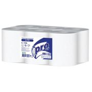 Полотенца бумажные с центральной вытяжкой 275 м, PROtissue (M2) LITE, 1-слойные, белые, КОМПЛЕКТ 6 рулонов, С195