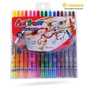 Мелки восковые 16 цв. «Crown» выкручив.стержень