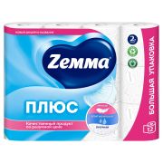 Бумага туалетная ZEMMA/ZEWA Plus, 2-слойная, спайка 12 шт. х 23 м, белая, 1440901