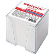 Блок для записей в боксе, 9х9х9 см, плотность 80 г/м2, белизна 95-98%, ОФИСМАГ, 127798