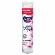 Ватные диски КОМПЛЕКТ 150 шт., AURA, двусторонние, 7185
