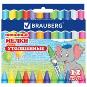 Мелки восковые 12 цв. «Пифагор» утолщенные, арт.222966