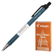 Ручка шариковая масляная автоматическая PILOT, СИНЯЯ, корпус синий, узел 0,7 мм, линия письма 0,22 мм, BPRK-10M