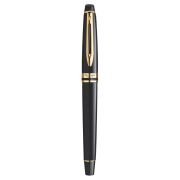 Ручка подарочная перьевая WATERMAN «Expert 3 Black Lacquer GT», черный лак, позолоченные детали, синяя, S0951640