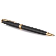 Ручка шариковая PARKER «Sonnet Core Lacquer Black GT», корпус черный глянцевый лак, позолоченные детали, черная, 1931497
