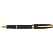Ручка перьевая PARKER «Sonnet Core Matt Black GT», корпус черный матовый лак, позолоченные детали, черная, 1931516