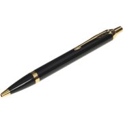 Ручка шариковая PARKER «IM Core Black Lacquer GT», черный глянцевый лак, позолота, синяя, 1931666