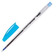 Ручка шариковая масляная BRAUBERG «Frost», СИНЯЯ, корпус прозрачный, узел 0,6 мм, линия письма 0,3 мм, 142686