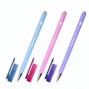 Ручка шариковая масляная BRAUBERG «FRUITY Pastel», СИНЯЯ, soft-touch, узел 0,7 мм, линия письма 0,35 мм, 142958