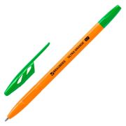 Ручка шариковая BRAUBERG «ULTRA ORANGE», ЗЕЛЕНАЯ, узел 0,7 мм, чернила ГЕРМАНИЯ, наконечник ШВЕЙЦАРИЯ, 143565