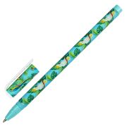 Ручка шариковая BRAUBERG SOFT TOUCH STICK «PARROTS», СИНЯЯ, мягкое покрытие, узел 0,7 мм, 143706