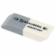 Ластик «Brauberg» 41х14х8мм серо/белый, 222461