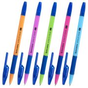 Ручка шариковая с грипом BRAUBERG «ULTRA GT COLOR», СИНЯЯ, корпус ассорти, линия 0,35 мм, 144055