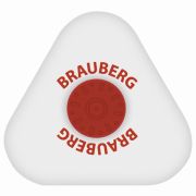 Ластик «Brauberg» Energy, белый, треугольный, пластик.держатель, 222473