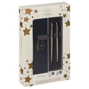 Набор PARKER «Jotter Stainless Steel GT»: шариковая ручка синяя и перьевая ручка синяя, 2093258