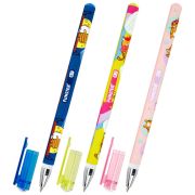 Ручка шариковая с принтом FUNSTER (ФАНСТЕР) STICK «КОТ-ЭНТУЗИАСТ», СИНЯЯ, SOFT TOUCH покрытие, узел 0,7 мм, линия 0,35 мм, 144398
