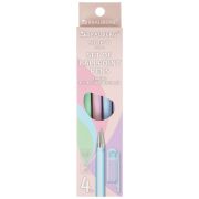 Ручки шариковые BRAUBERG «SOFT PASTEL», НАБОР 4 ШТУКИ, СИНИЕ, SOFT TOUCH покрытие, узел 0,7 мм, линия письма 0,35 мм, 144400