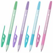 Ручки шариковые с грипом BRAUBERG «ULTRA GT PASTEL», НАБОР 4 ШТУКИ, СИНИЕ, узел 0,7 мм, линия 0,35 мм, 144533