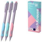 Ручка шариковая с грипом ERICH KRAUSE «ErgoLine Kids Pastel», СИНЯЯ, корпус ассорти, 0,25 мм, 62037