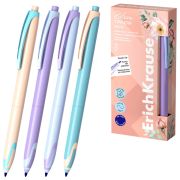 Ручка-роллер автоматическая ERICH KRAUSE «TipFlow Pastel Bloom», СИНЯЯ, корпус ассорти, 0,4 мм, 63705