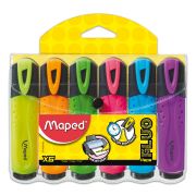 Набор текстовыделителей MAPED (Франция) 6 шт., АССОРТИ, «Fluo Pep's Classic», линия 1-5 мм, 742557