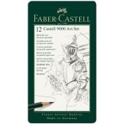 Набор карандашей ч/г Faber-Castell «Castell 9000 Art Set», 12шт., 2H-8B, заточен., метал. кор.