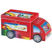 Набор для рисования Faber-Castell «Connector Truck» 33 фломастера+10 клипс, металлическая коробка
