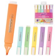 Набор текстовыделителей ЮНЛАНДИЯ 6 шт., АССОРТИ, «COLORSTAR PASTEL», линия 1-4 мм, 151717