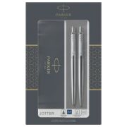 Набор Parker «Jotter Stainless Steel CT»: ручка шариковая, 1,0мм и механический карандаш, 0,5мм, подарочная упаковка