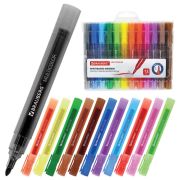 Маркеры стираемые для белой доски НАБОР 12 ЦВЕТОВ, BRAUBERG «MULTICOLOR», 3 мм, 152121