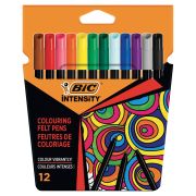 Фломастеры BIC «Intensity», 12 ЦВЕТОВ, вентилируемый колпачок, европодвес, 978004