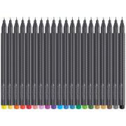Набор капиллярных ручек Faber-Castell «Grip Finepen» 20цв., 0,4мм, трехгран., пласт. уп., европодвес