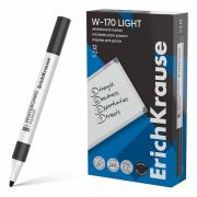 Маркер стираемый для белой доски, ЧЕРНЫЙ, ERICH KRAUSE «W-170 Light», круглый наконечник, 2,5 мм, 63567