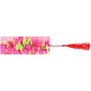 Закладка для книг 3D с линейкой, 150*55мм, ArtSpace «Tulips», декоративный шнурок