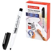 Маркер для ткани ЧЕРНЫЙ, TEXTILE MARKER, несмываемый, круглый наконечник 1-3 мм, BRAUBERG, 152657