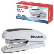 Степлер № 24/6 26/6 «Brauberg» Extra, до 30 л., серый, арт.229089