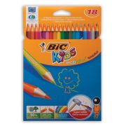 Карандаши цветные пластиковые BIC (Франция) «Evolution», 18 цветов, заточенные, в картонной упаковке с европодвесом, 829728, 9375173