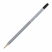 Карандаш чернографитный FABER-CASTELL, 1 шт., «Grip 2001», HB, трехгранный, с ластиком, 117200