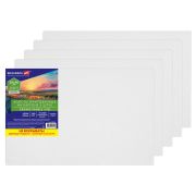 Холсты на картоне НАБОР 5 штук (30х40 см), хлопок, 280 г/м2, грунт, BRAUBERG ART CLASSIC, 192654