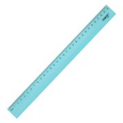 Линейка пластиковая 30 см, ПИФАГОР, прозрачная, тонированная, 210841