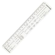 Линейка пластиковая 20 см BRAUBERG, справочная, тригонометрия, 210898