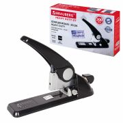 Степлер МОЩНЫЙ №24/6-23/24 BRAUBERG «Heavy duty GT», до 200 листов, черный, 220940