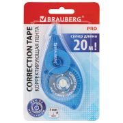 Штрих-лента «Brauberg», PRO, 5 мм х 20 м, корпус синий, блистер, 272492