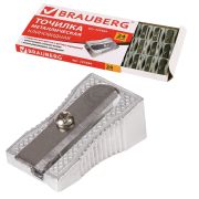 Точилка BRAUBERG «Style», металлическая клиновидная, в картонной коробке, 222484