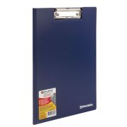 Папка-планшет BRAUBERG «Contract», А4 (315х230 мм), с прижимом и крышкой, пластиковая, синяя, сверхпрочная, 1,5 мм, 223488