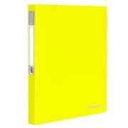 Папка 40 вкладышей BRAUBERG «Neon», 25 мм, неоновая желтая, 700 мкм, 227453